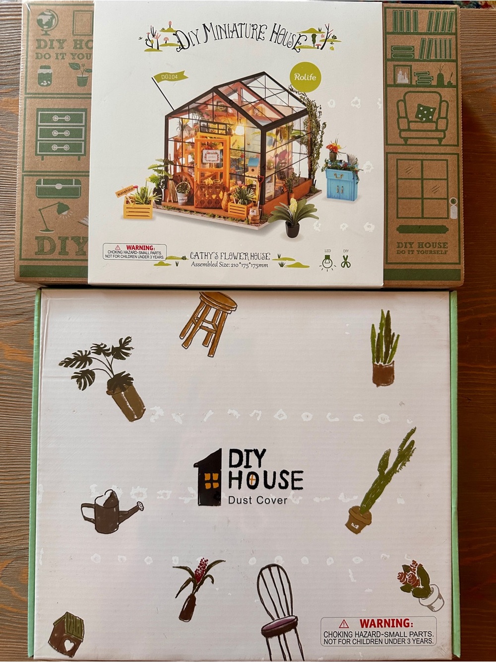 NEW Rolife DIY Wooden Miniature Kit Cathy’s Flower House + Dust Cover DG104